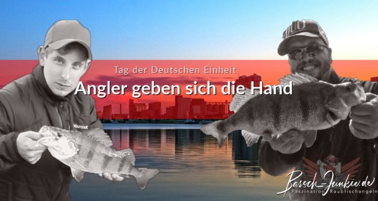 Tag der Deutschen Einheit - Angler geben sich die Hand